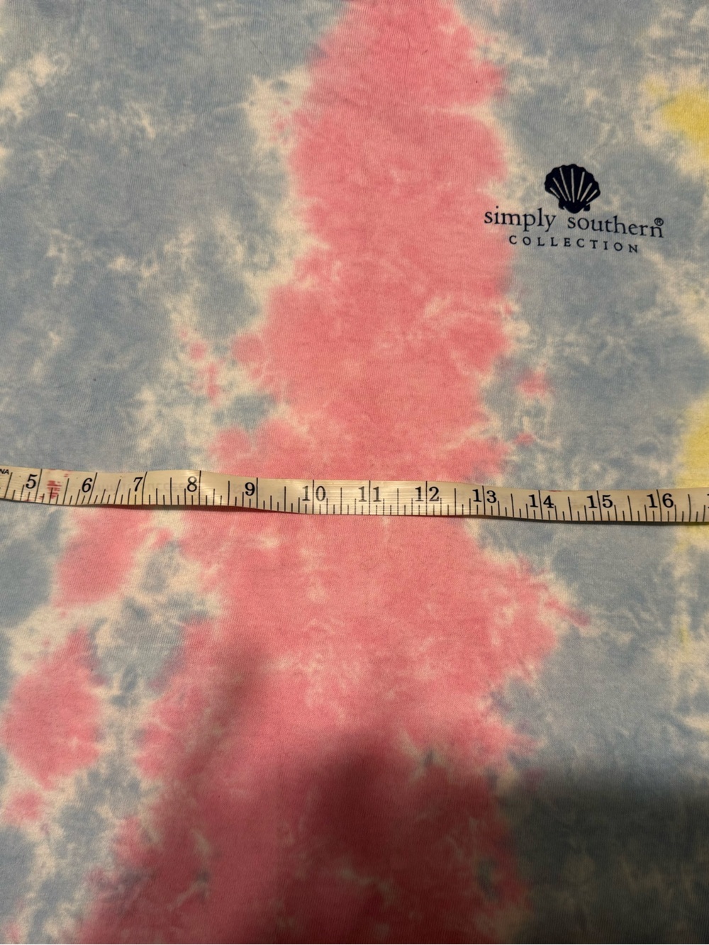 Simply Southern Tie-Dye 'Just Keep Swimming' Turtle Tee - Blue/Pink/Yellow - Picture 3 of 4